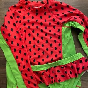 Ruffle girls swim suit